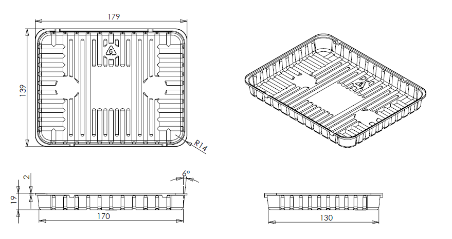 7 x 5+10mm Tray