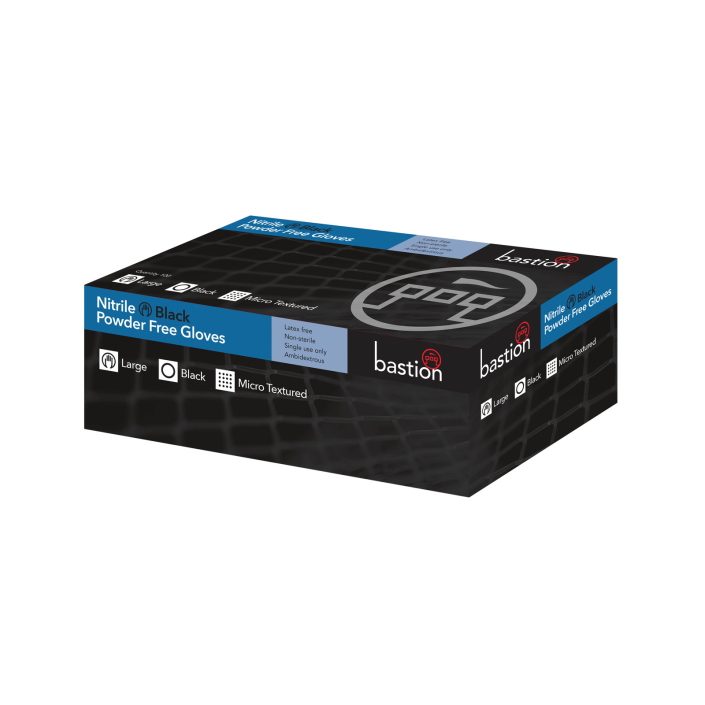 Bastion Pacific | Nitrile Soft Black - Powder Free Gloves