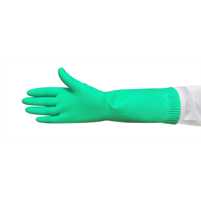 Green Rubber Gloves - Premium Silver Lined | Bastion Pacific