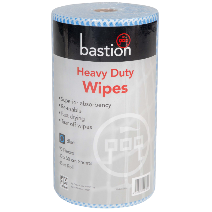 Bastion Pacific | Heavy Duty Wipes - Rolls - 45m - Sheet Size 30x50cm