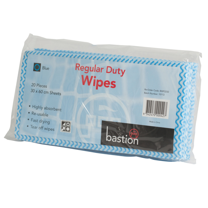 Bastion Pacific | Regular Duty Wipes - Packs - Sheet Size 30x60cm