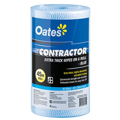OATES WIPES 30X50CMX45M 4 ROLLS/CTN BLUE