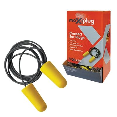 MAXISAFE HEC644 EARPLUGS 100/CTN CORDED