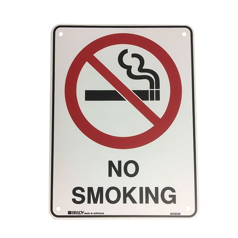 NO SMOKING SIGN 300X225MM POLY