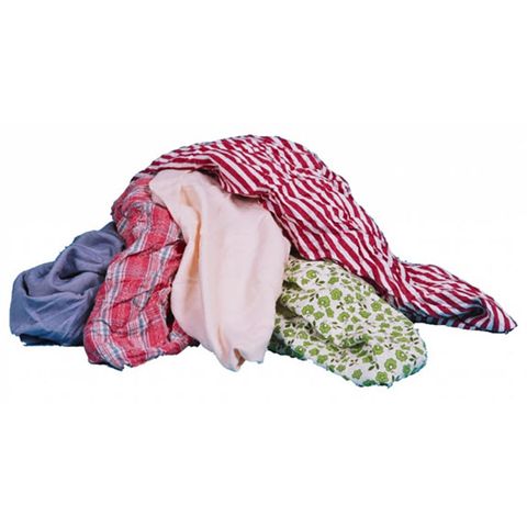 BAG OF COLOURED T SHIRT RAGS 18KG