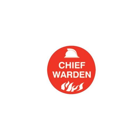 "CHIEF WARDEN" HARD HAT LABEL