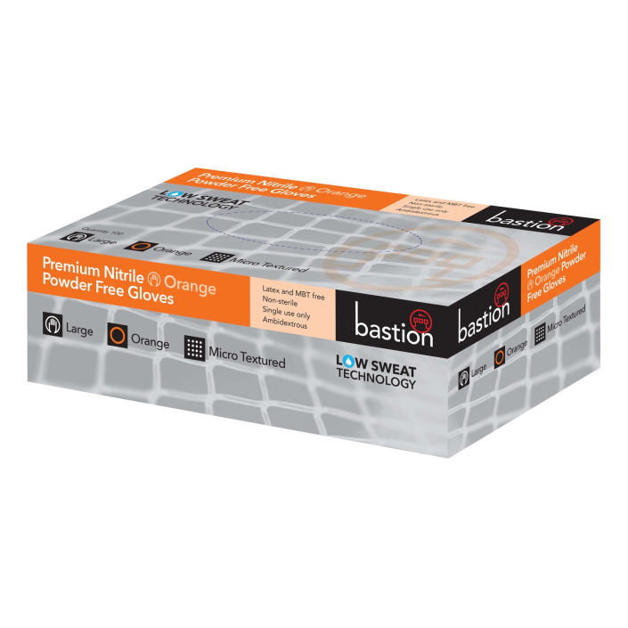 Bastion Pacific | Nitrile Orange - Powder Free Gloves