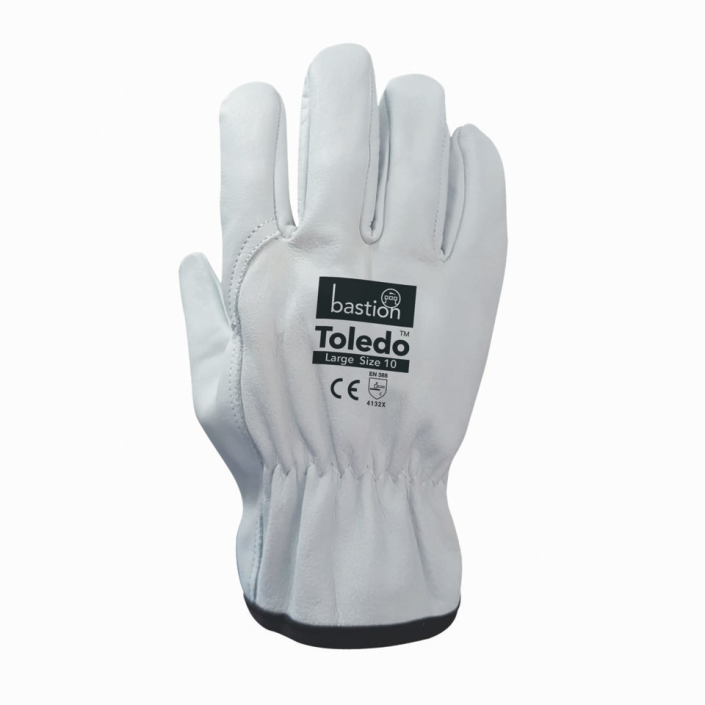 Toledo - Premium A Grade Cow Grain Natural Leather Riggers Gloves